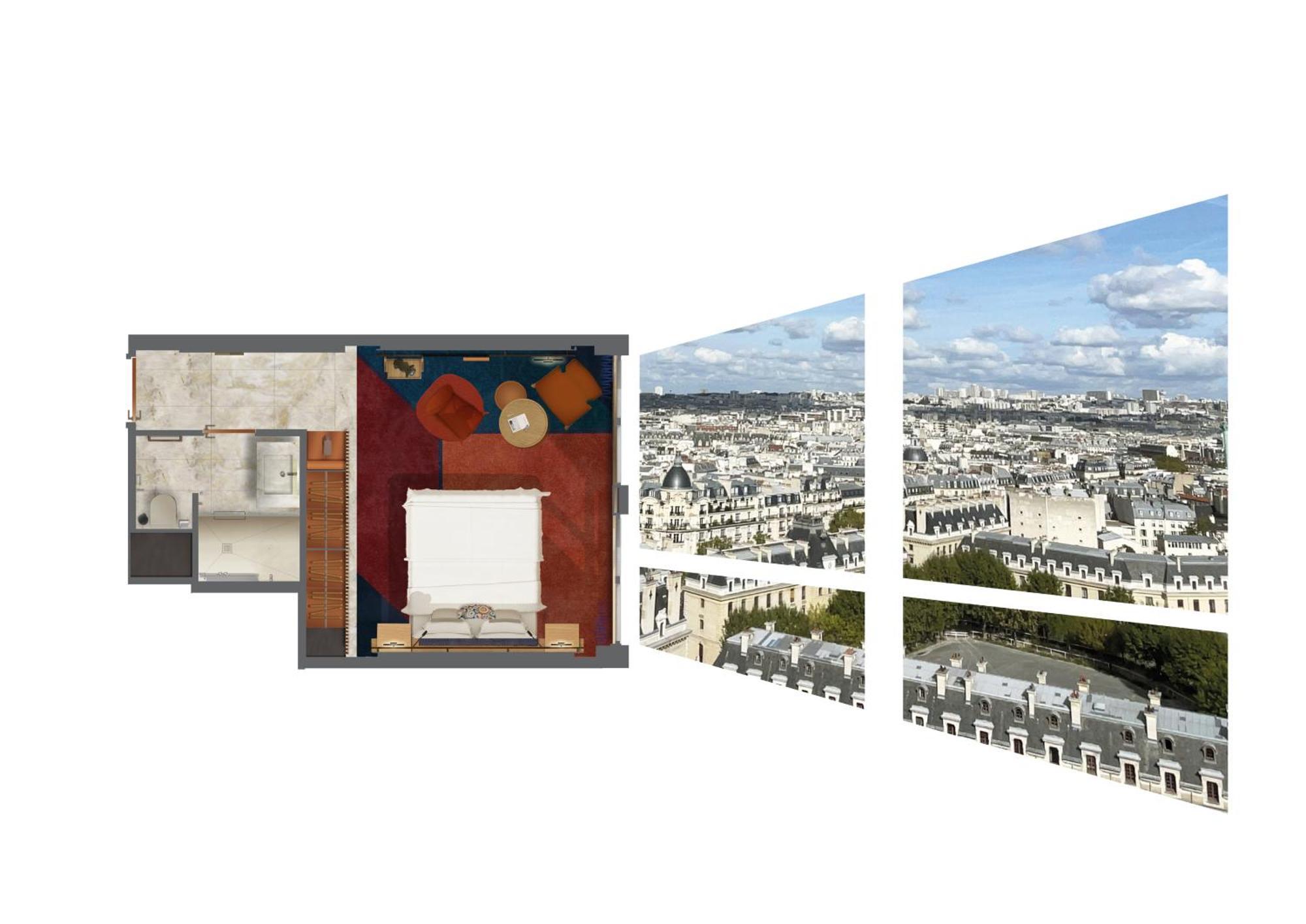 Camera Collection all'Ultimo Piano - Vista Parigi dal tetto
