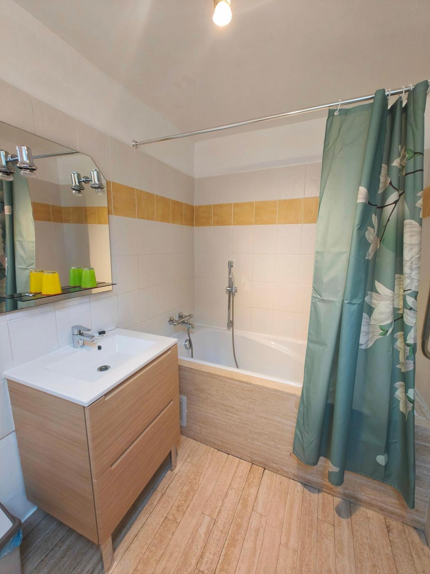 Double Room Bathroom Bath Shower Pastel