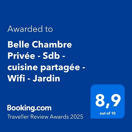 Chambre Clemenceau Tout confort - Salle de bain Privée - Jardin - Wifi - Cuisine partagée --2
