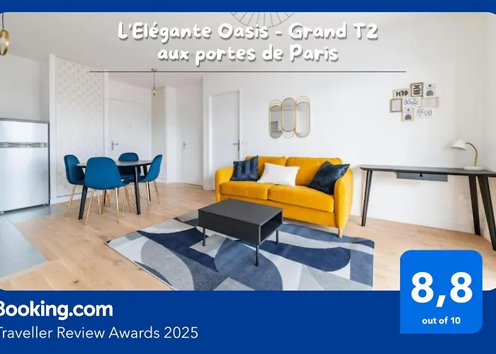 L'Elegante Oasis - Grand T2 Aux Portes De Paris Saint-Ouen 